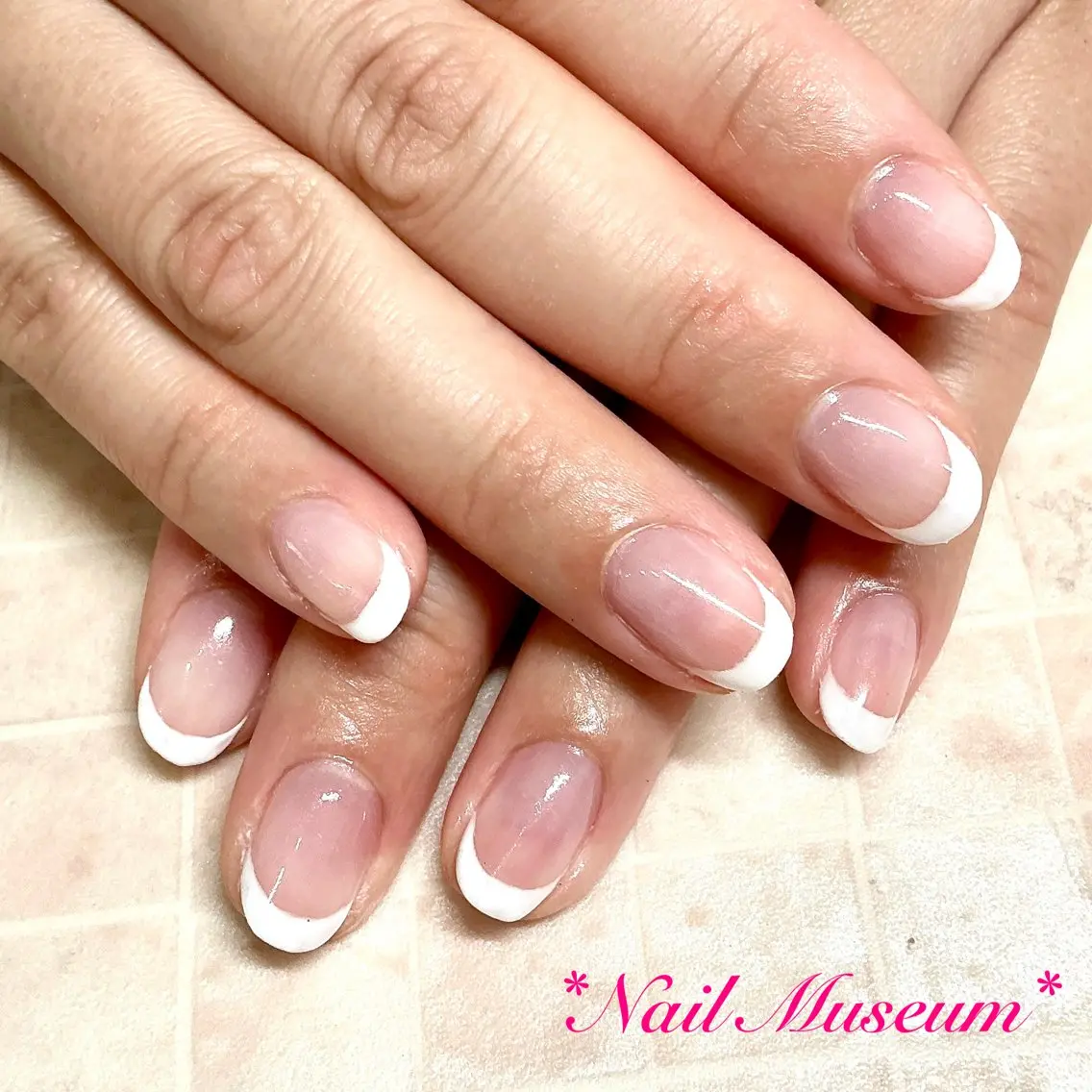 【愛され美爪🤍】💅フレンチ(オフ無) ✨指先が綺麗に見える✨オフィスOK💅の写真