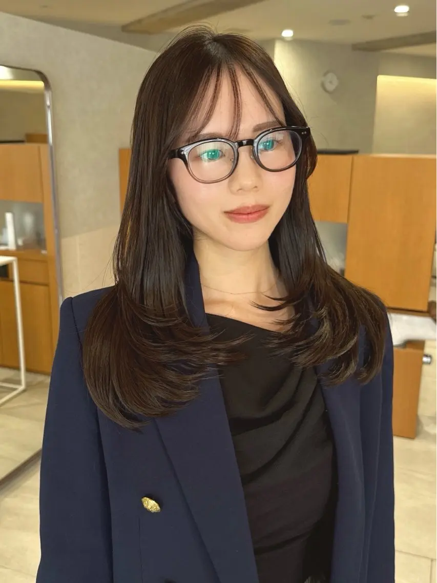 セミロング ヘアカラー トリートメント MISATO THIRD SHOPのヘアスタイル