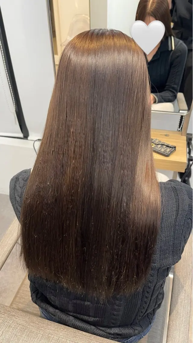 ロング カラー ブラウンカラー チョコレートブラウン 綱島/髪質改善 /艶髪/ルキヤ‎‎のヘアスタイル
