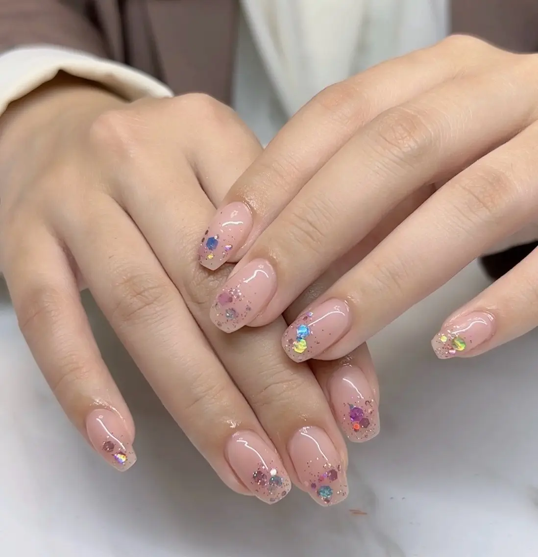 ネイル 成人式 フレンチネイル ジェルネイル グラデーション マグネットネイル ハンドネイル Rika  nail cocoのネイルデザイン