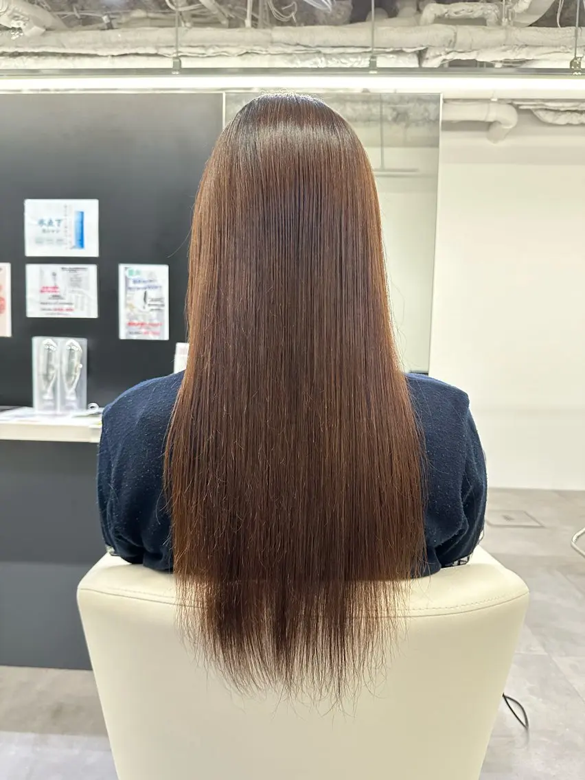 ロング 髪質改善 トリートメント 縮毛矯正 トリートメント アンニュイヘア/ 顔周りカット/Moeのヘアスタイル