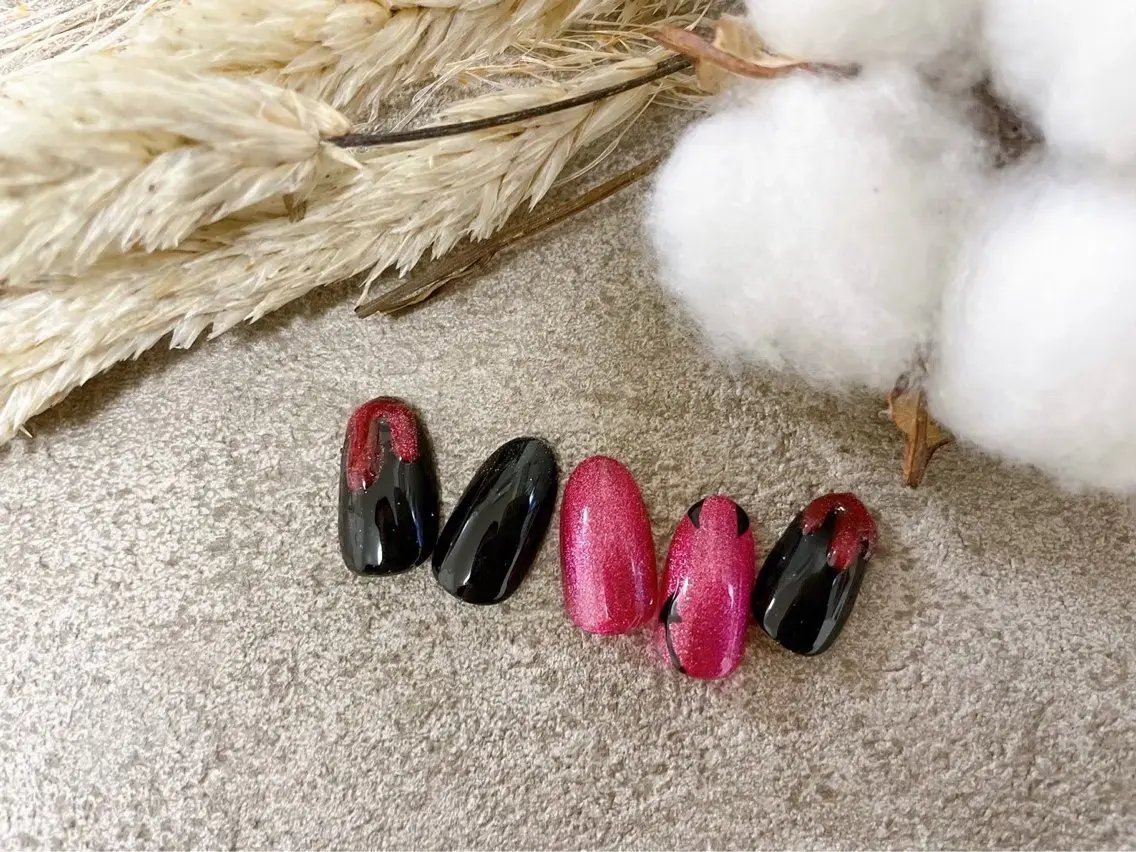 ネイル ジェルネイル ハロウィン 韓国ネイル メンズネイル パラジェル kiki nail たまプラーザのネイルデザイン