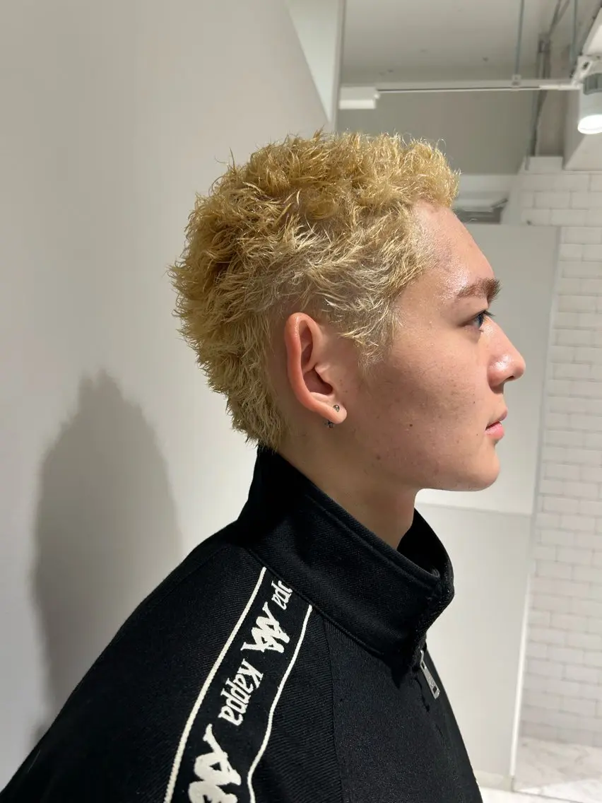 パーマ メンズ ストレートパーマ カット ヘアカラー パーマ 骨格補正カット✂︎ 🌟菅野陽介🌟のヘアスタイル