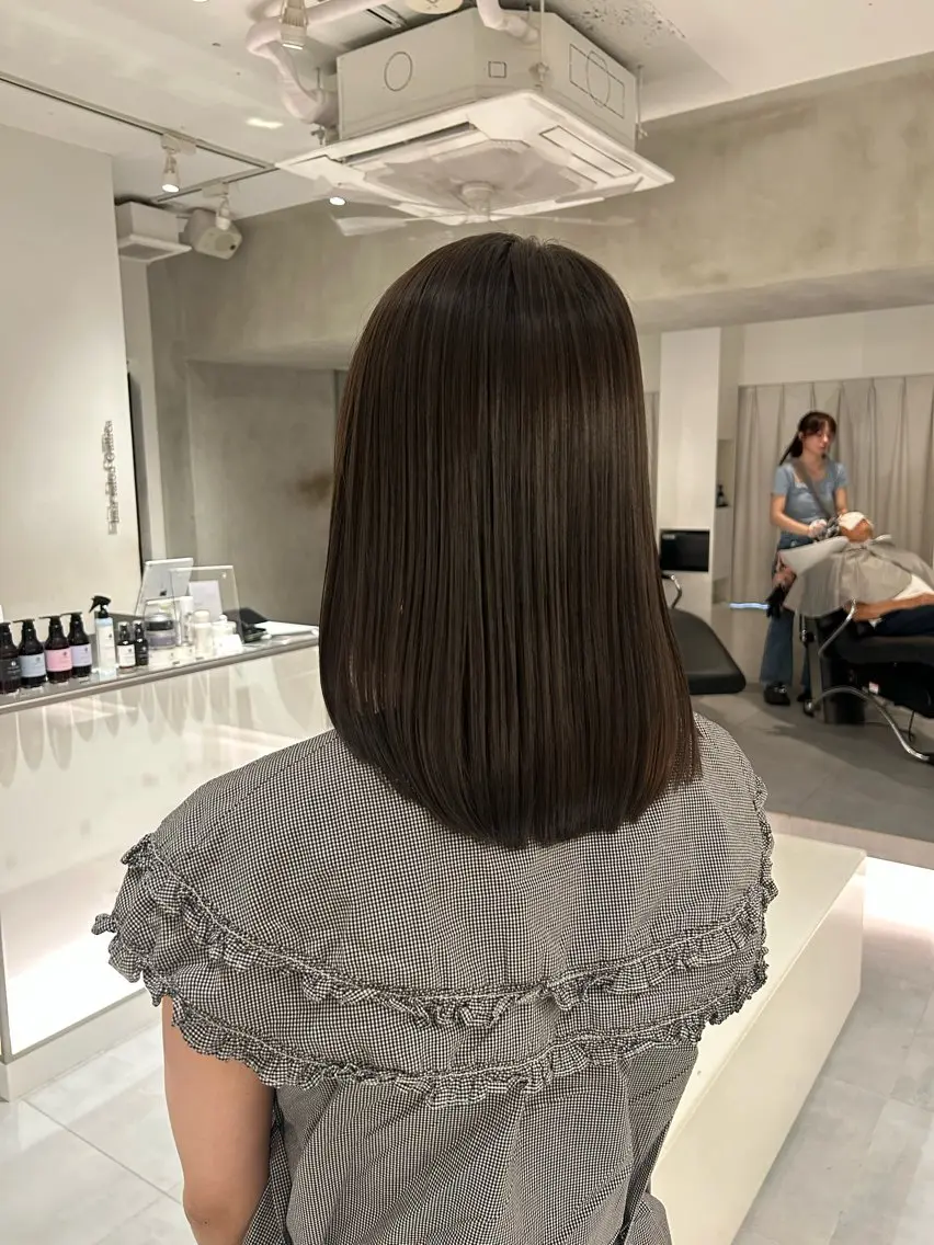 ミディアム カラー カット ヘアカラー トリートメント 🧚つやさらhair 🧚manakaのヘアスタイル