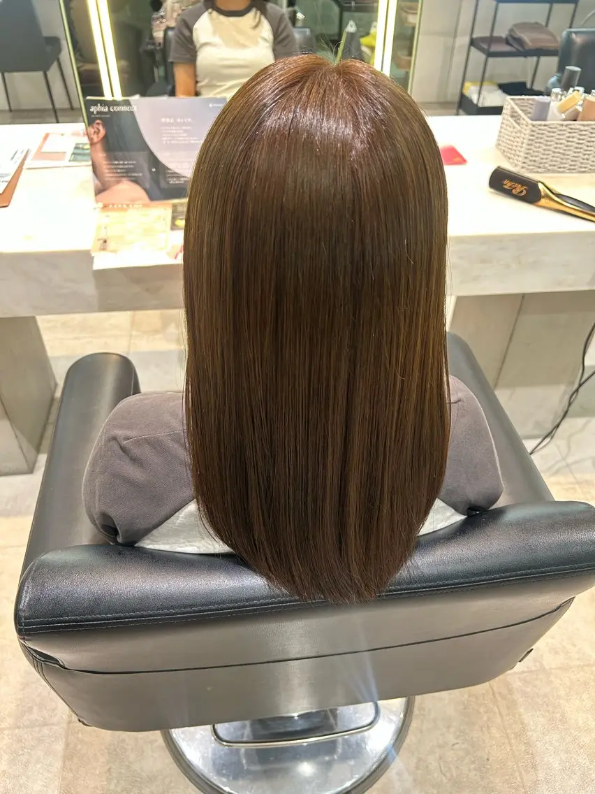 セミロング 酸性ストレート トリートメント 艶カラー🌸アレンジ 🌹Sally🕊️のその他イメージ