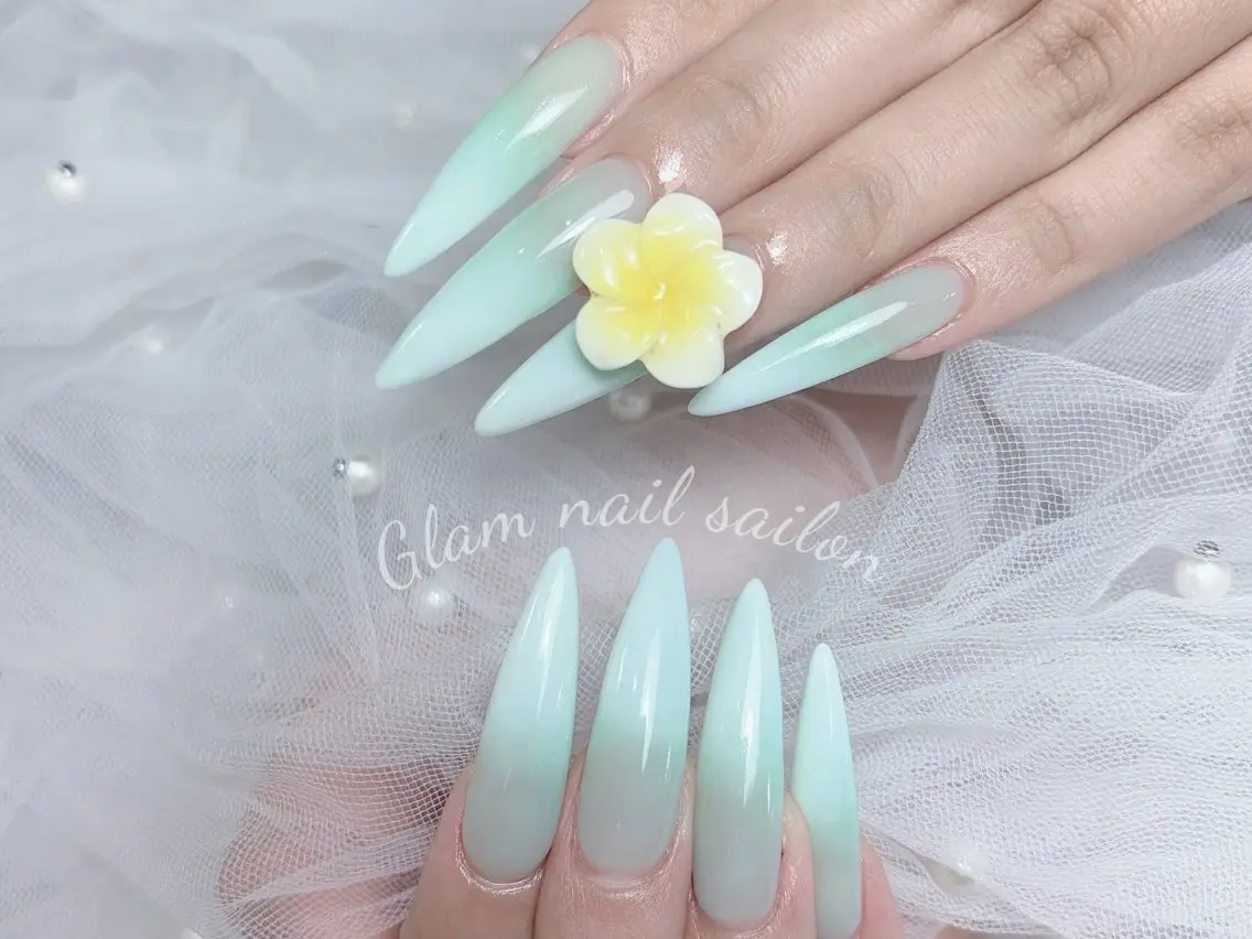 ネイル エツメ💅 長さだし🎀デザインのネイルデザイン