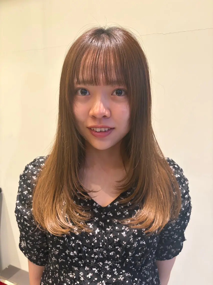 ミディアム レイヤーカット 桑原 木乃華のヘアスタイル