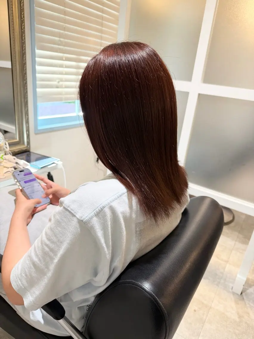ロング カラー ブラウンカラー バイオレットカラー バイオレットブラウン ヘアカラー トリートメント ～✩.*˚ 𝐀𝐈𝐊𝐀のヘアスタイル
