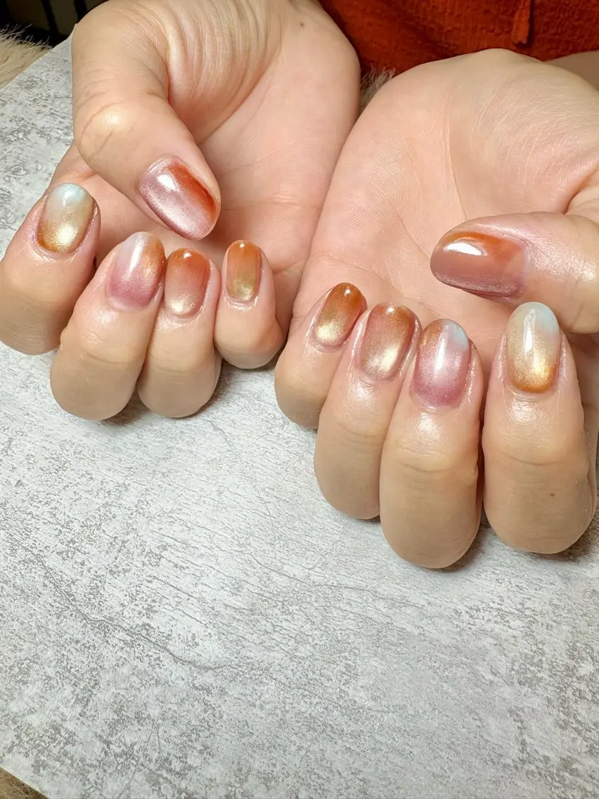 ネイル ジェルネイル マグネットネイル 持ち込み ニュアンスネイル nana .のネイルデザイン