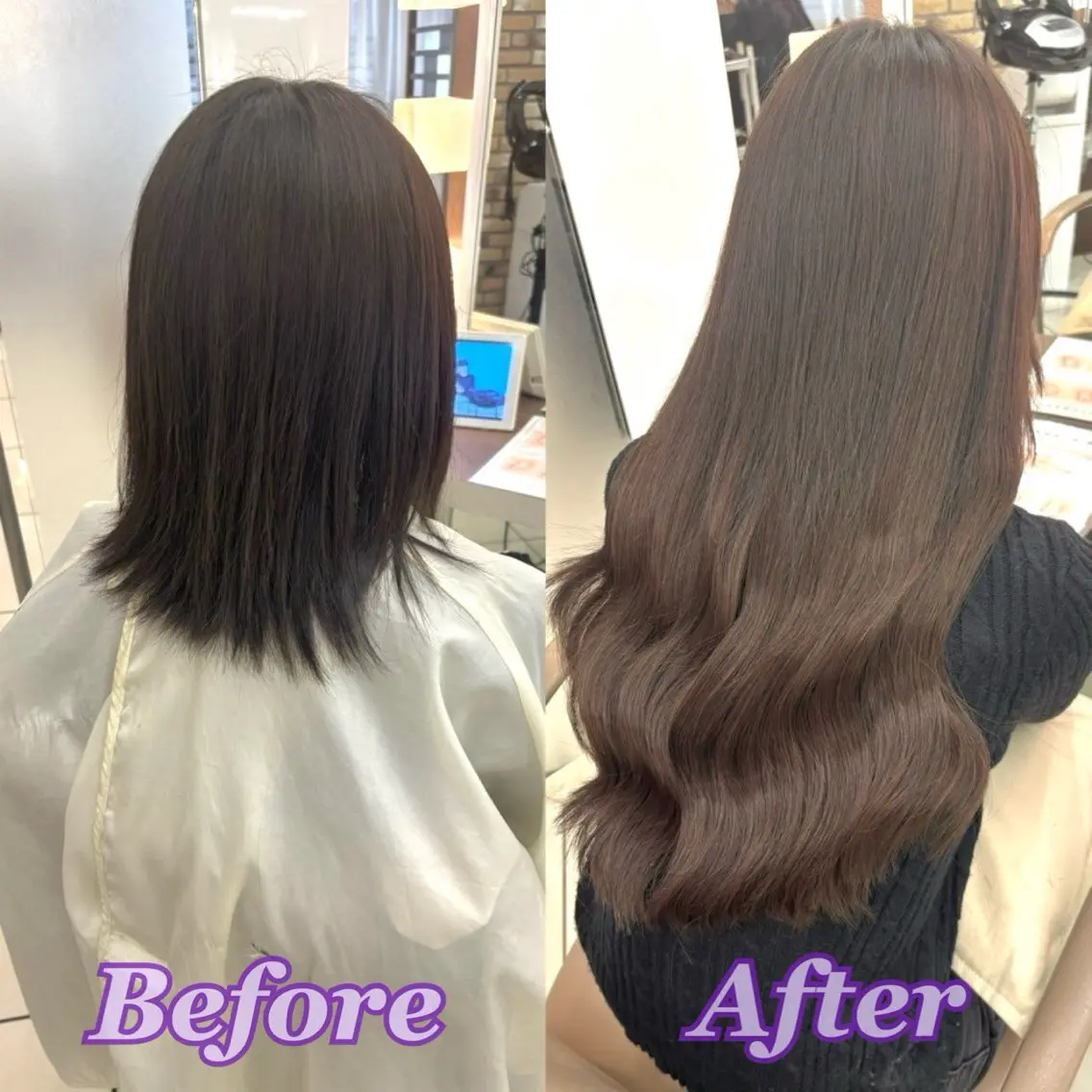 エクステ ヘアメ🎀ハイトーン 🩵エクステ🪄しほのヘアスタイル