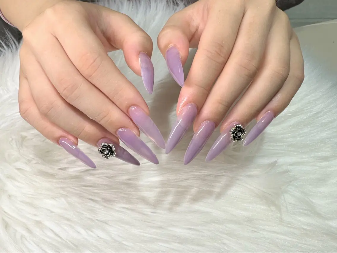 ネイル マグネットネイル パープル Viel💅 〜yuki〜のネイルデザイン