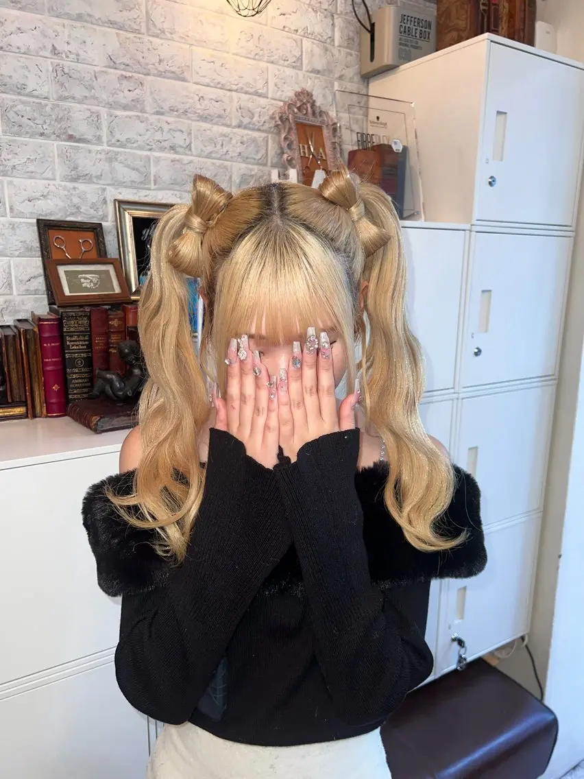 ヘアアレンジ ツインテール ヘアセット 個性的カラー ☆≡ねねのヘアスタイル