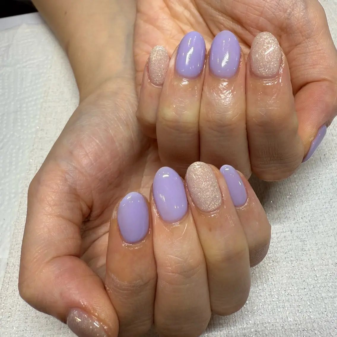ネイル ラメ(グリッター) ラメグラデーション ワンカラーネイル Rimie wakitaのネイルデザイン
