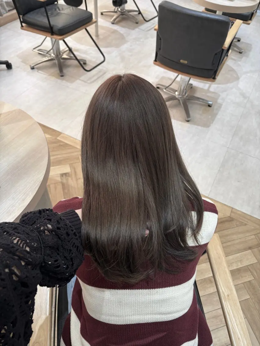 【人気No.1✨️】髪質改善ケアカラー+前髪顔周りカット✂️3stepトリートメント付き🫧🎀の写真