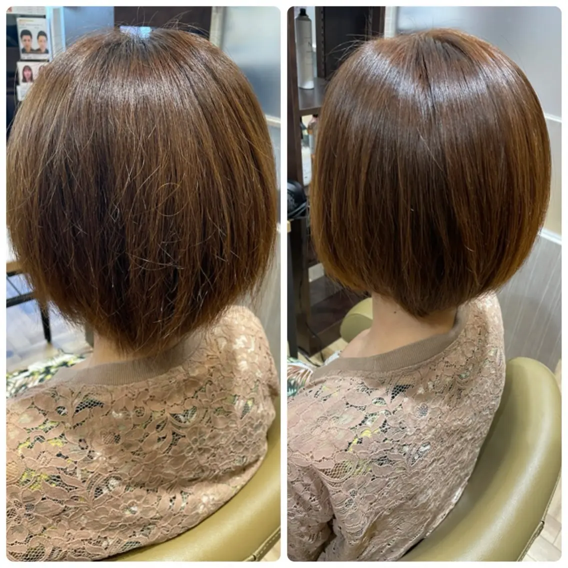 ミディアム 酸性ストレート ヘアカラー 縮毛矯正 Mika/岡崎市 /メンズカットパーマのヘアスタイル