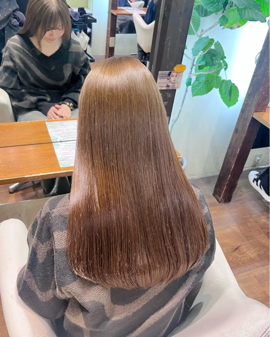 ロング ヘアカラー トリートメント ヘッドスパ 角田 満帆のヘアスタイル