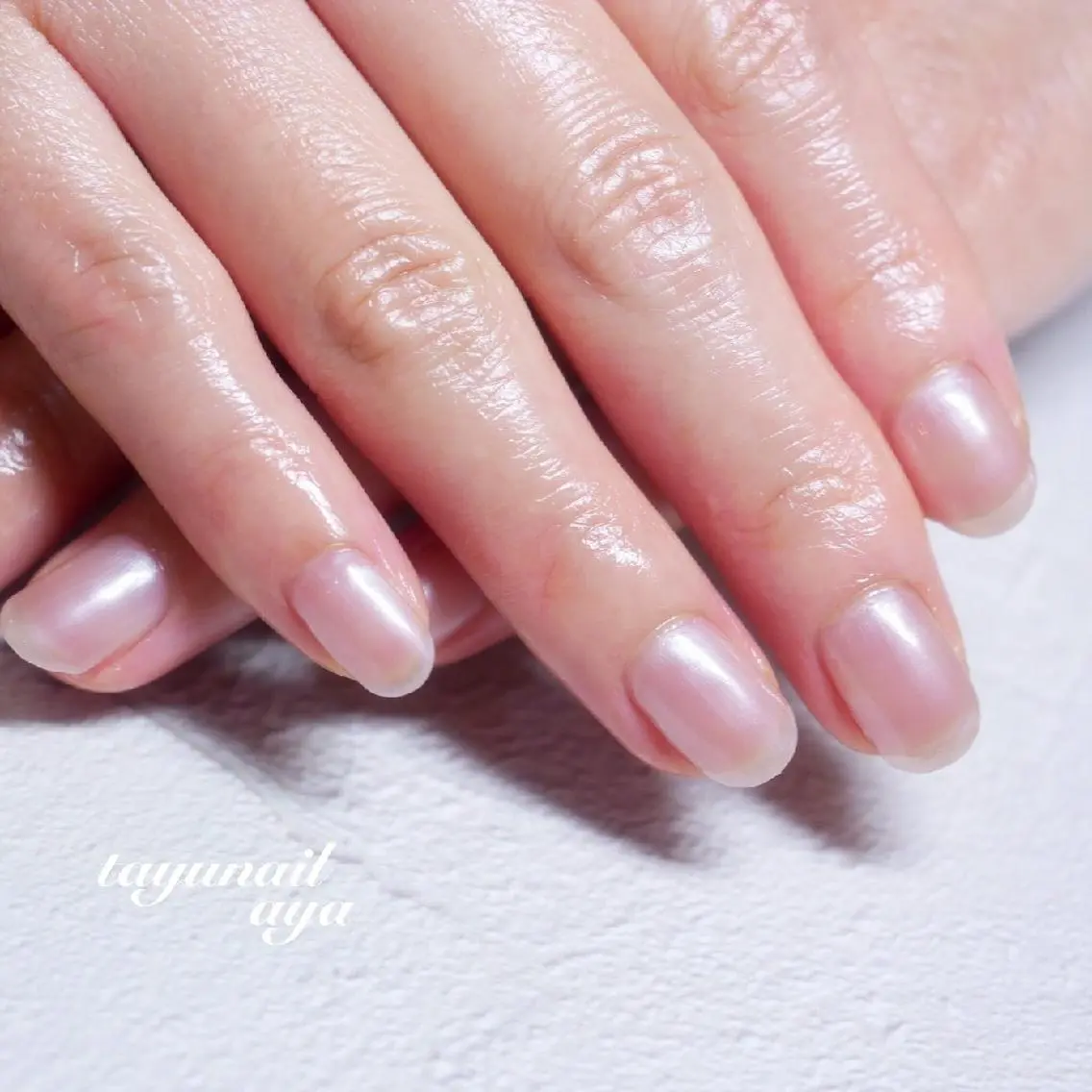 ネイル ブルー ジェルネイル ワンカラーネイル パラジェル 冬ネイル ネイルサロン 【たゆnail】のネイルデザイン
