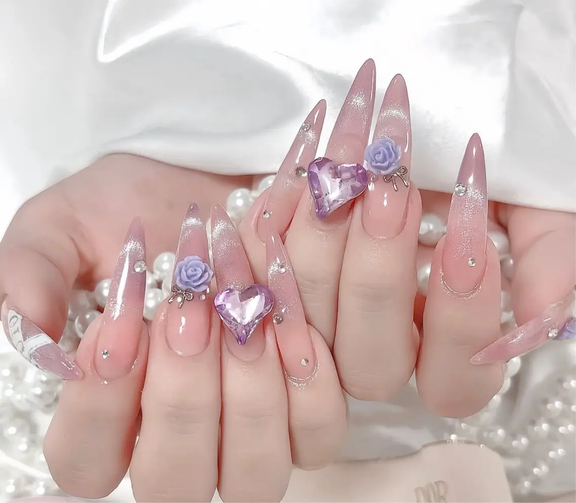ネイル アートネイル 成人式 ジェルネイル ニュアンスネイル 夏ネイル ハンドネイル neco H.babynailのネイルデザイン