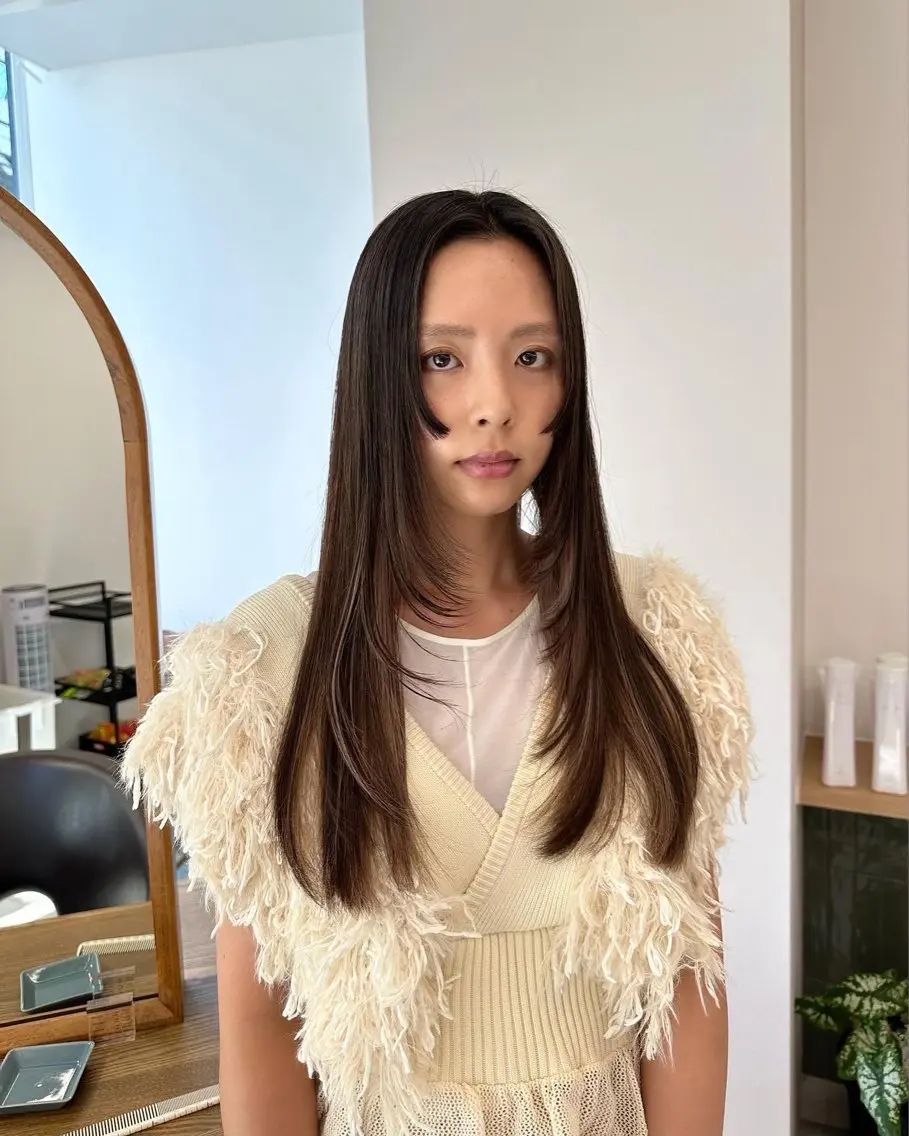 ロング カラー キッズ カット ヘアカラー トリートメント オトナヘア🌸 harukaのヘアスタイル