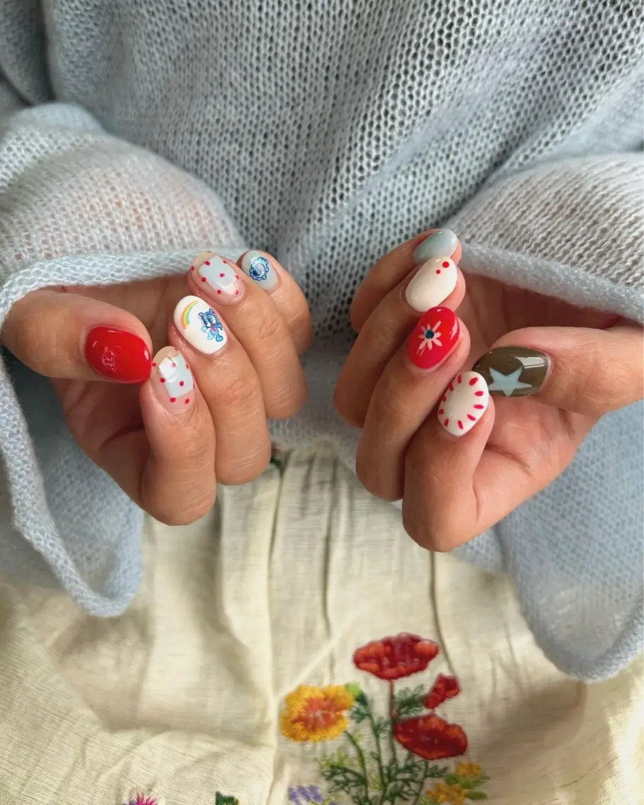 ネイル ブルー ジェルネイル shiki_nail 🪐のネイルデザイン