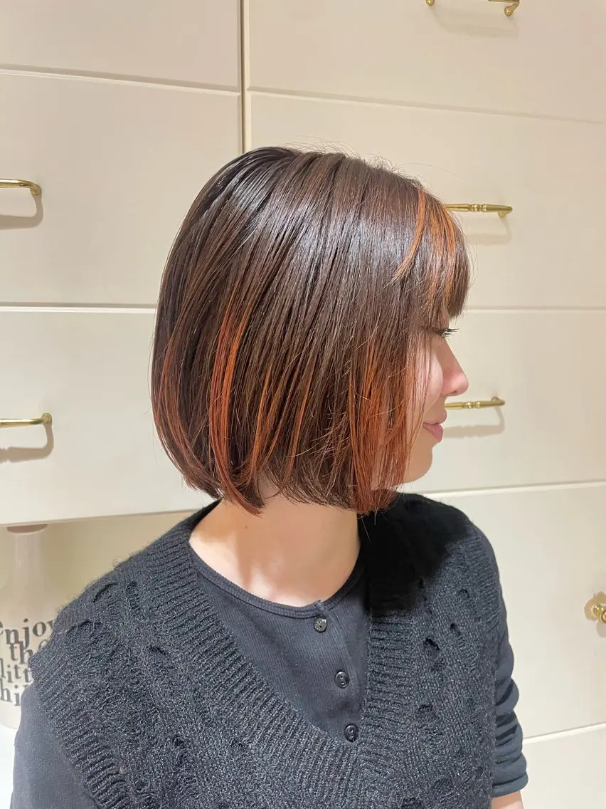 ショート カラー ヘアカラー Nico☺︎🎀YU ボブ/カットのヘアスタイル