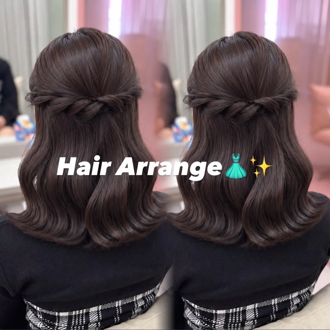 ミディアム ヘアセット coco ウナのヘアスタイル