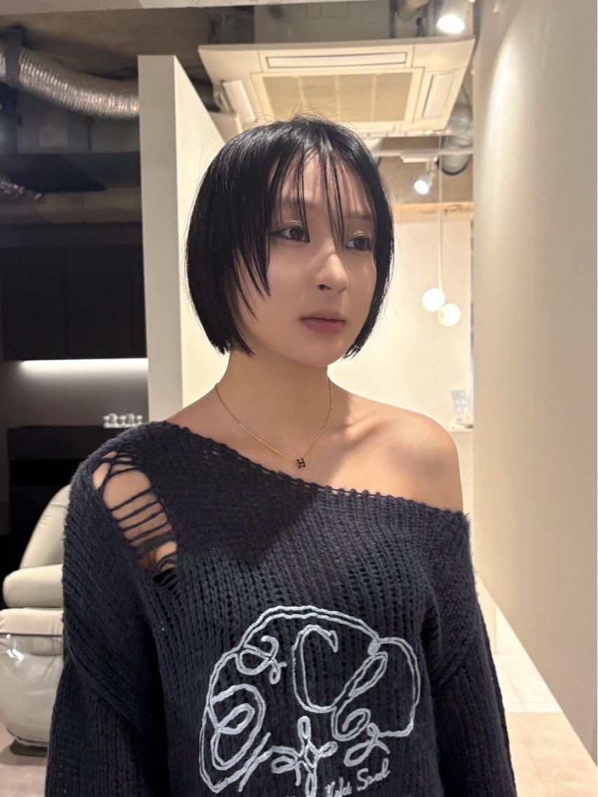 カラー ヘアアレンジ 黒髪 ナチュラルブラック 艶カラー/高円寺 /ココナのヘアスタイル