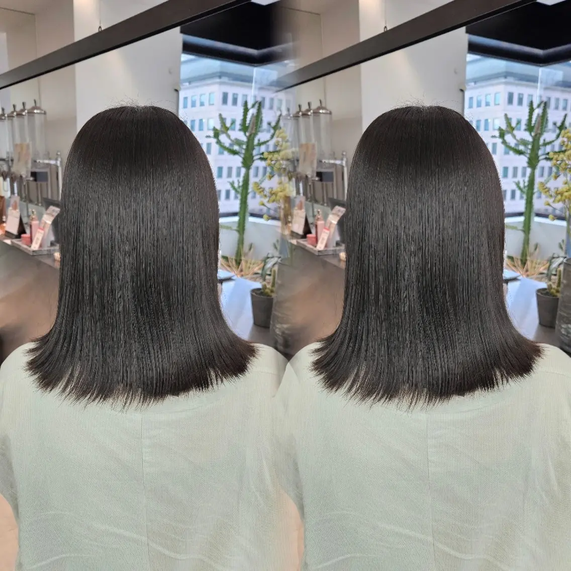 ミディアム カラー 💜透明感カラー/ 縮毛矯正/Reinaのヘアスタイル