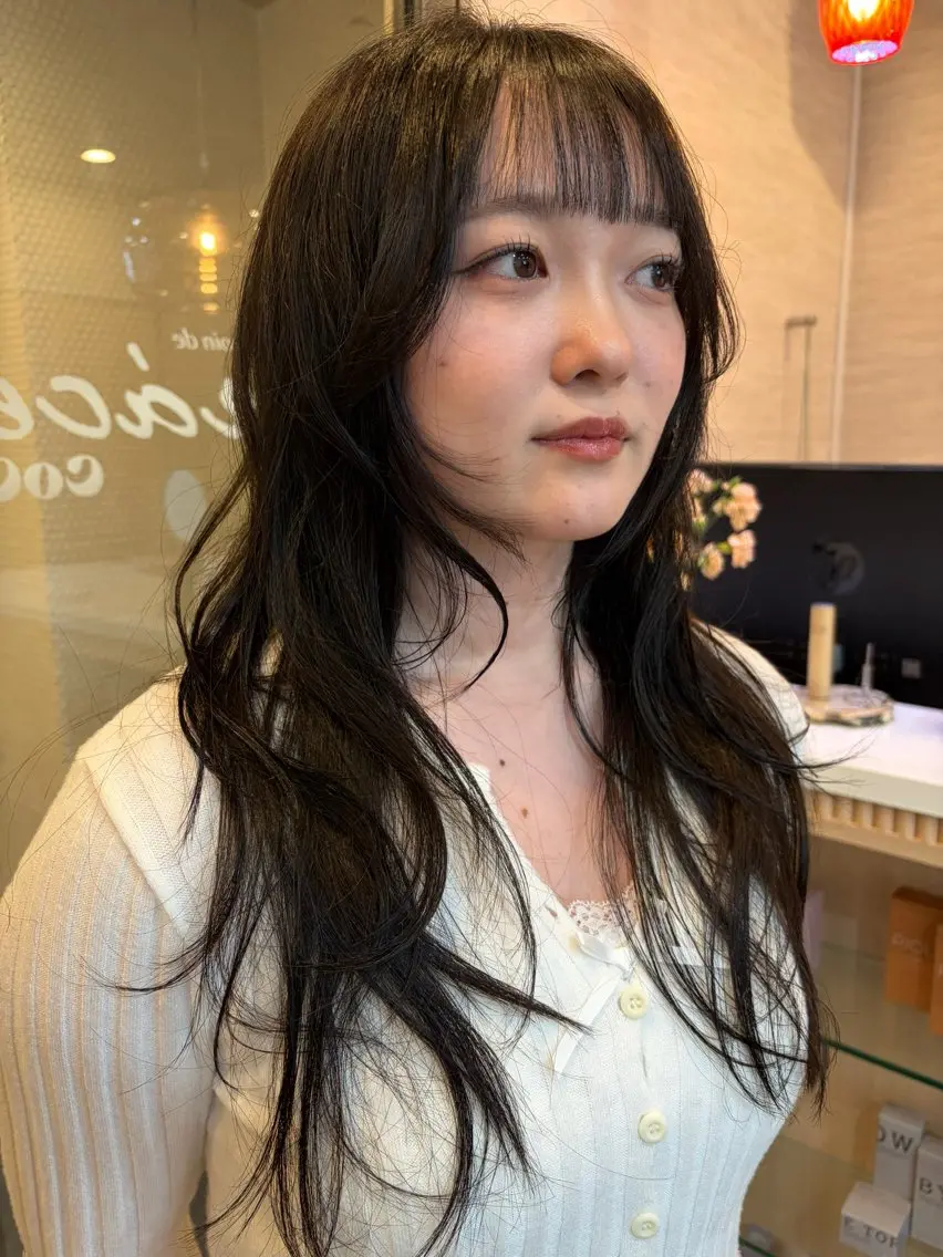 ロング 韓国風ヘア レイヤー/暖色/ 髪質改善/永礼芳果のヘアスタイル