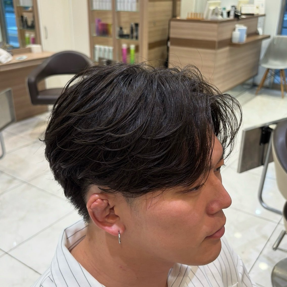 パーマ メンズ カット パーマ フェザーパーマ/ カットShion🪼のヘアスタイル