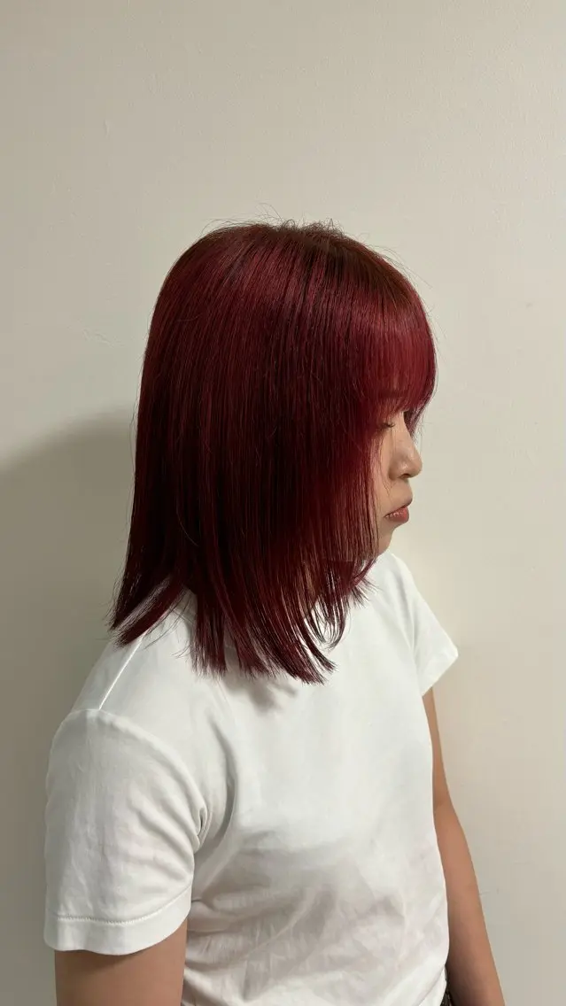 カラー ブリーチ 透明感カラー ブリーチなしカラー オオカメ ユヅキのヘアスタイル