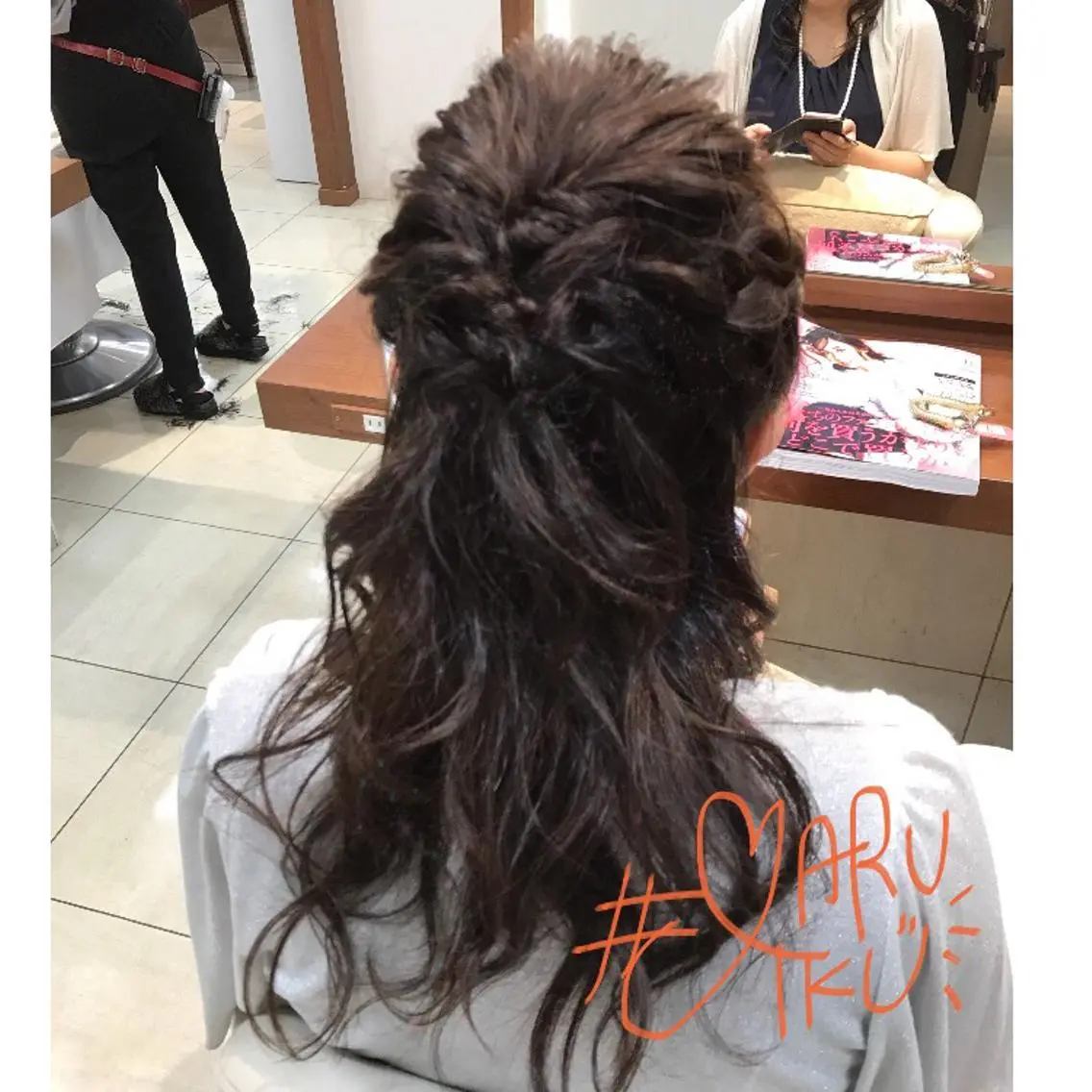 セミロング ヘアアレンジ ハーフアップ enurk店 🍋 M I K U  *のその他イメージ
