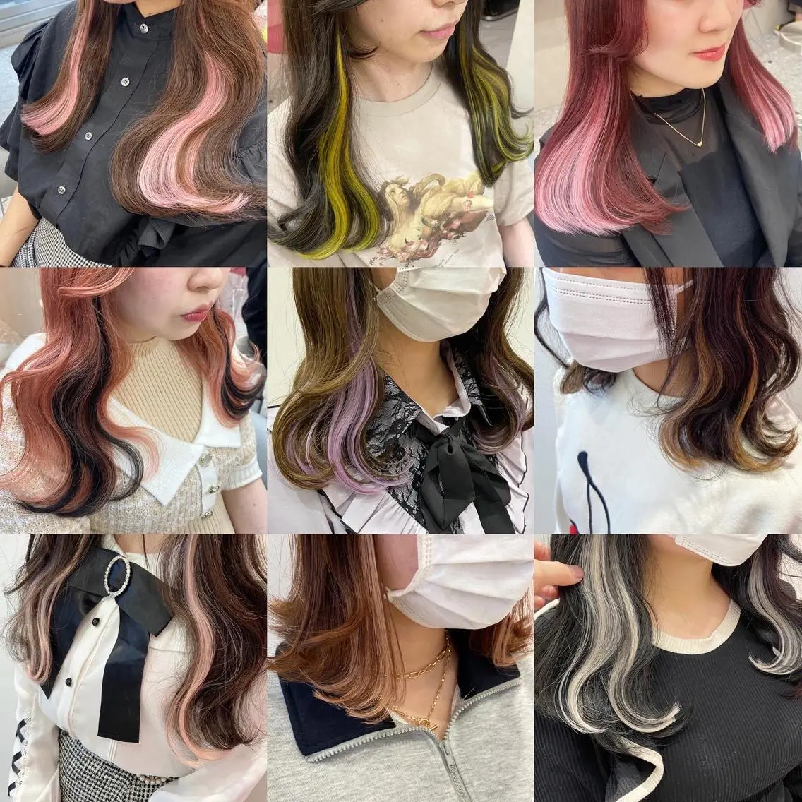 セミロング ヘアカラー トリートメント エクステ 新宿/韓国ヘア 中明度カラー/かやのヘアスタイル
