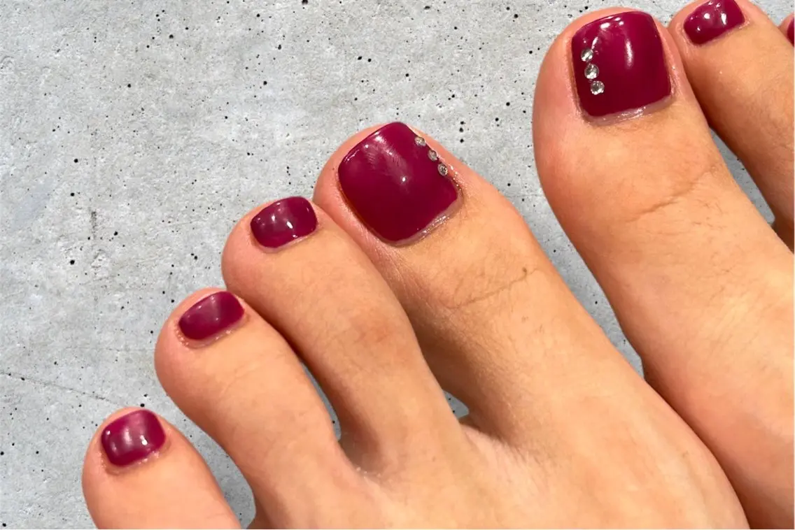 【ご新規様限定】Foot:ワンカラー　 【自分に合うサロンか試したい方へ💎】フットバス、水ケア、オイル、クリーム保湿、の写真