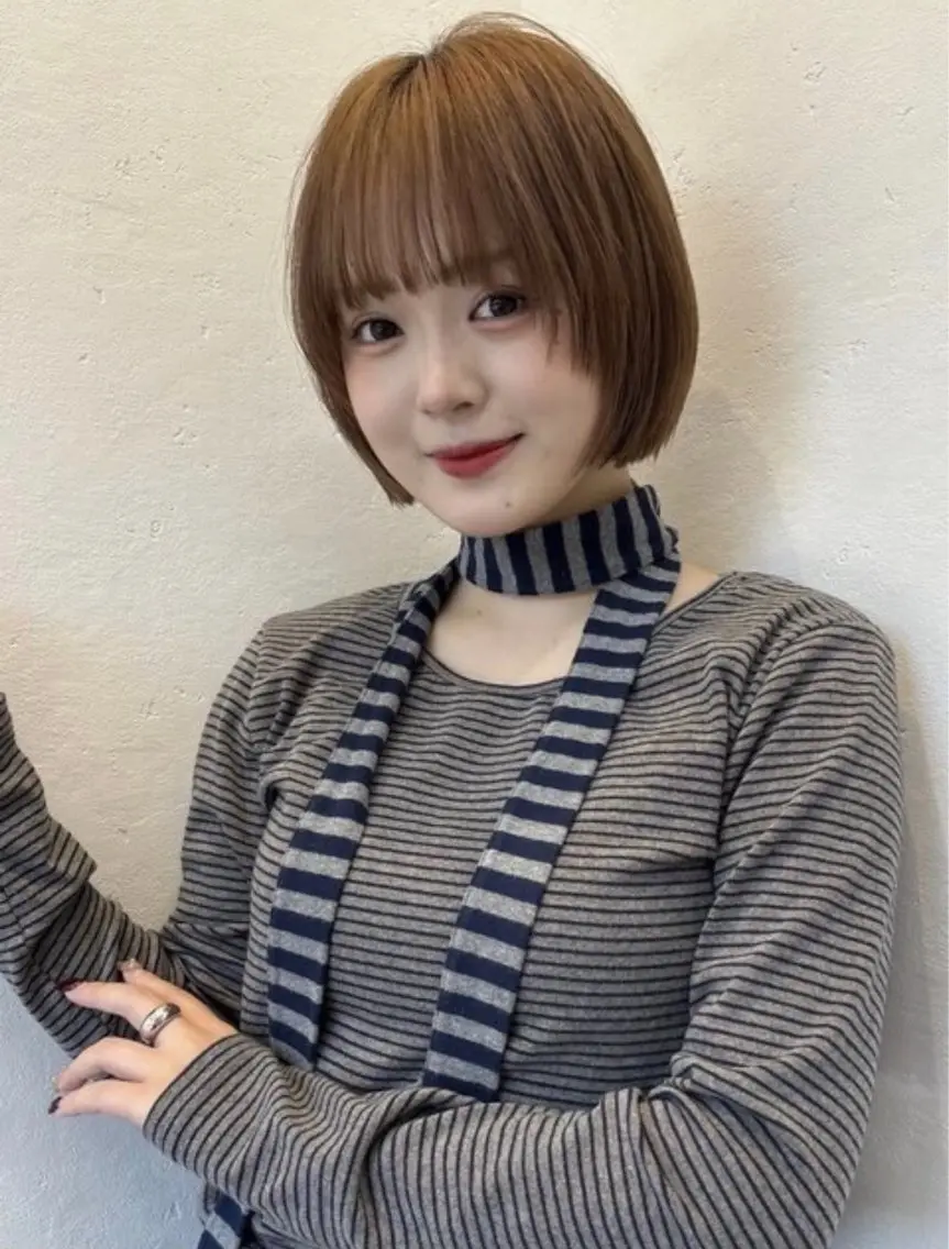 ショート カラー カット ヘアカラー トリートメント 透明感/レイヤー/ 縮毛矯正/ほのか🍪のヘアスタイル