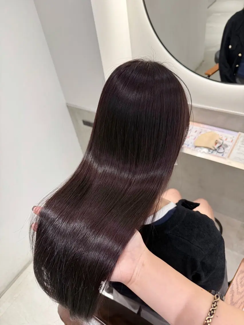 ロング 髪質改善 トリートメント ヘアカラー トリートメント 艶髪カラー🫧 髪質改善🪽萩原のヘアスタイル