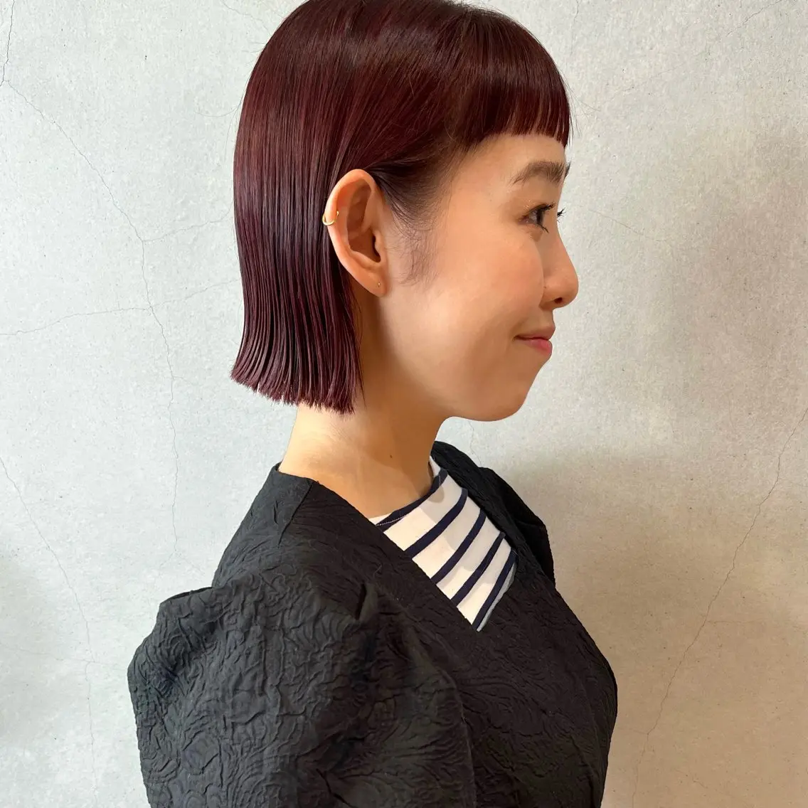 ショート カラー ブラウンカラー ハイライトカラー レッドカラー レッドブラウン ハイライト カット ヘアカラー トリートメント ボブ/透明感カラー /坂口恵梨子のヘアスタイル
