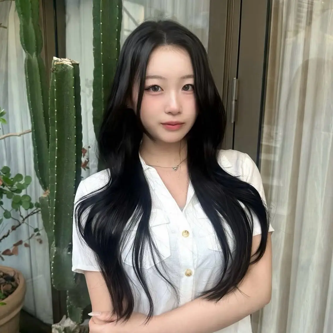 ロング ヘアカラー 韓国ヘア 🇰🇷 natsukiのヘアスタイル