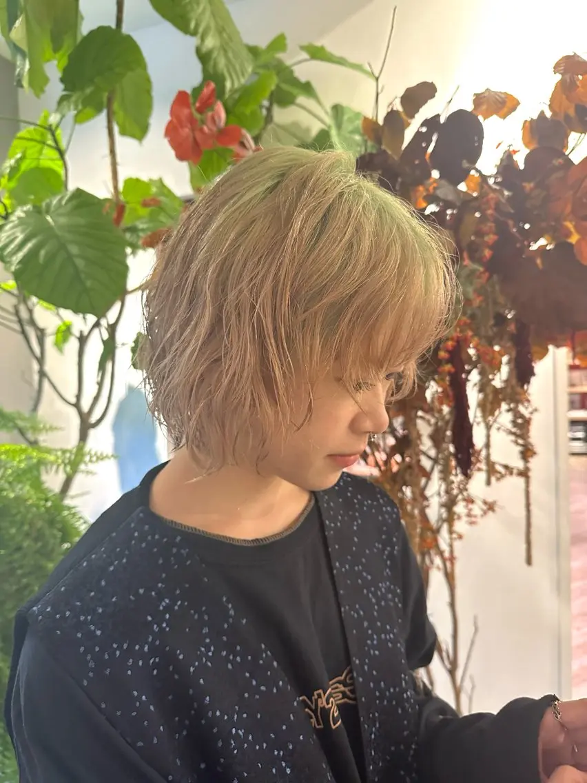 ショート カット ヘアカラー トリートメント なかの りなのヘアスタイル