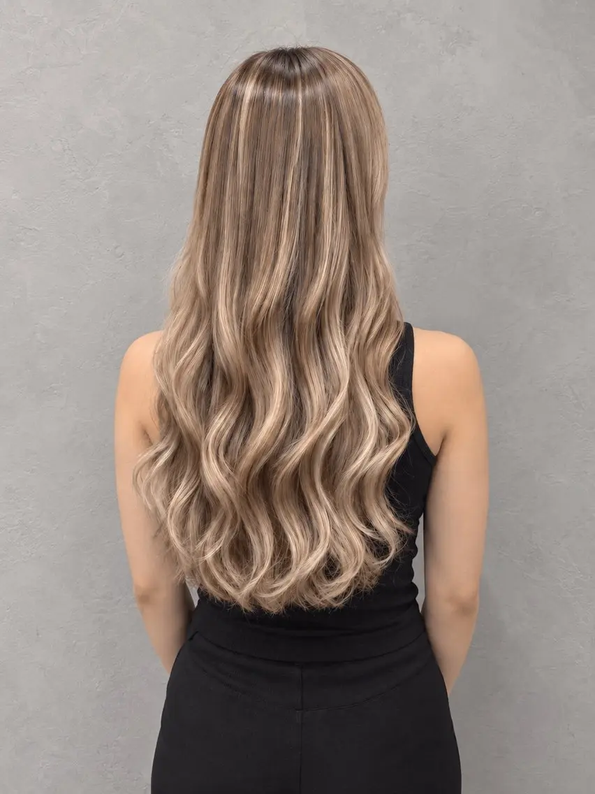 ロング ハイライト 🤍HIKARI🤍 ハイライトのヘアスタイル