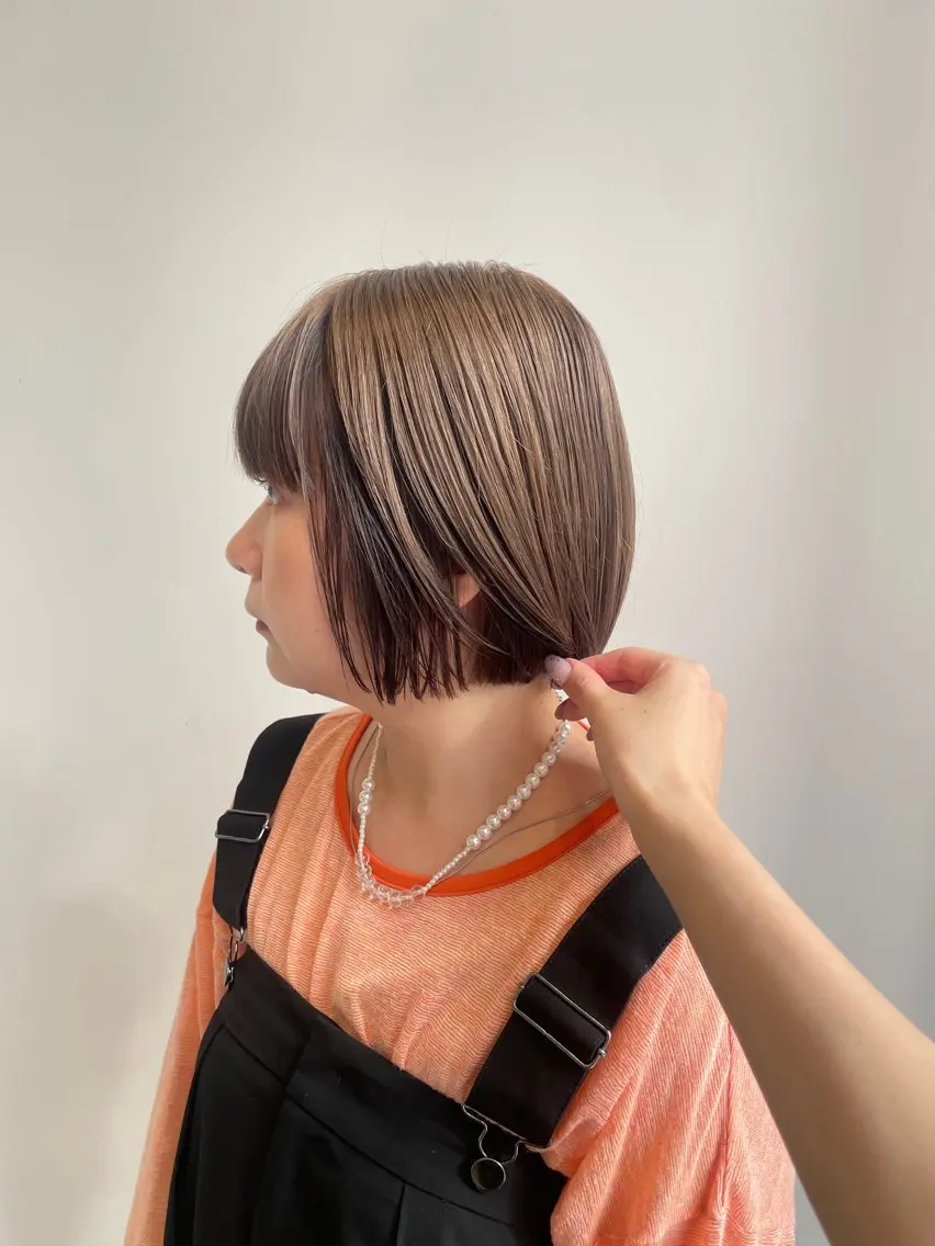 ミディアム カラー カット ヘアカラー トリートメント ナチュラルカラー 児玉優香のヘアスタイル