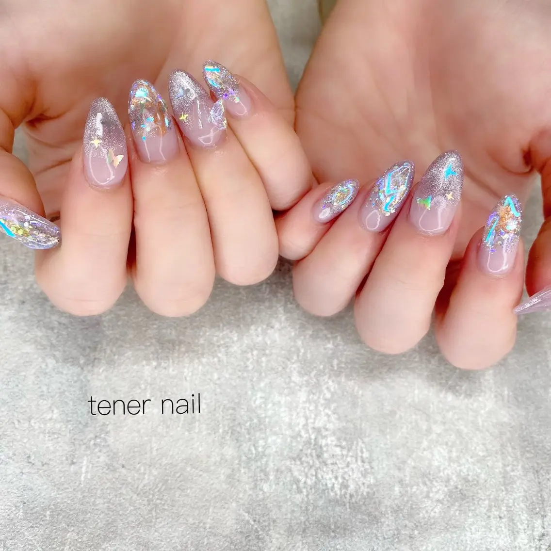 ネイル オーロラネイル 韓国ネイル マグネットネイル ストーンネイル テネルネイル tener nailのネイルデザイン