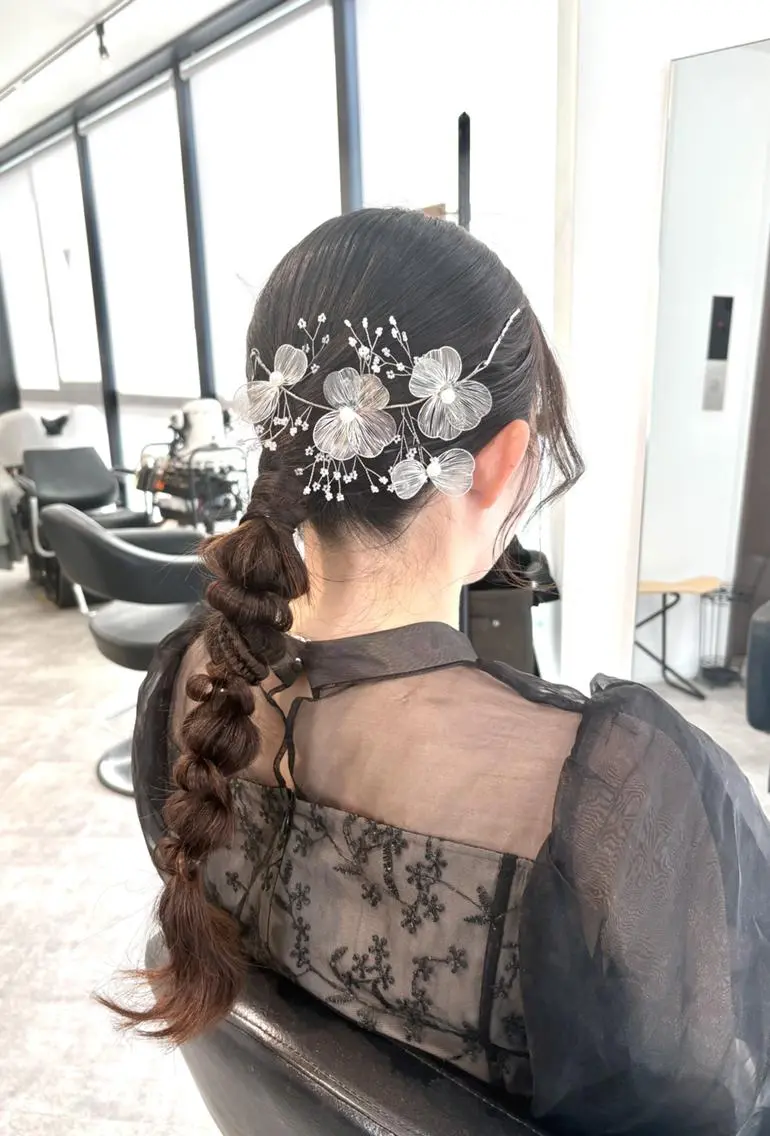 【結婚式・お呼ばれ】ヘアセット🎀　4300円の写真