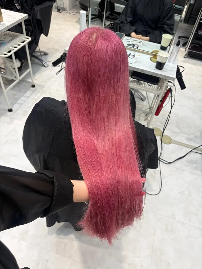 ロング カラー ヘアカラー トリートメント ヘアセット ハイトーン/レイヤー 🦋🥀Shuriのヘアスタイル