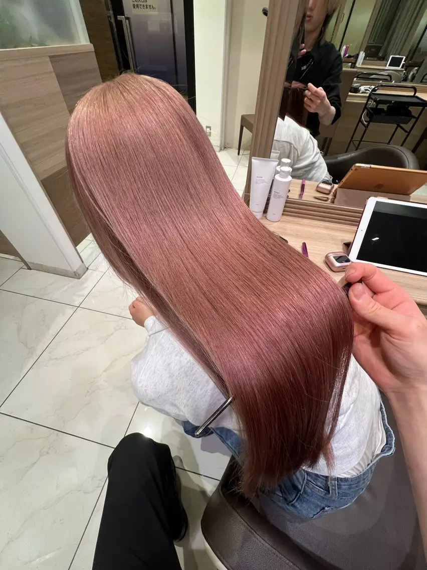 ロング カラー カット ヘアカラー トリートメント デザイン/ハイトーン 🐺ryuyaのヘアスタイル