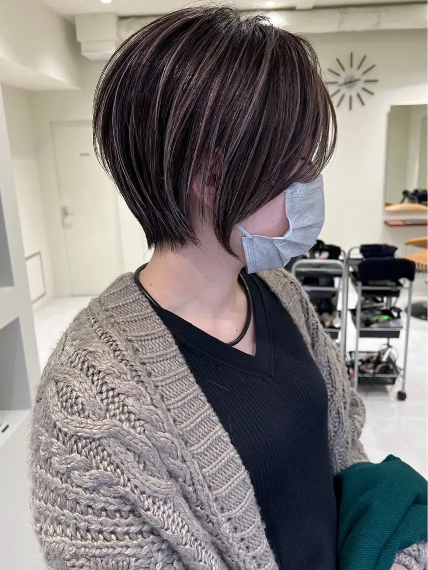 ショート カラー カット ヘアカラー ハイライトNo.1☆ ゆうのヘアスタイル