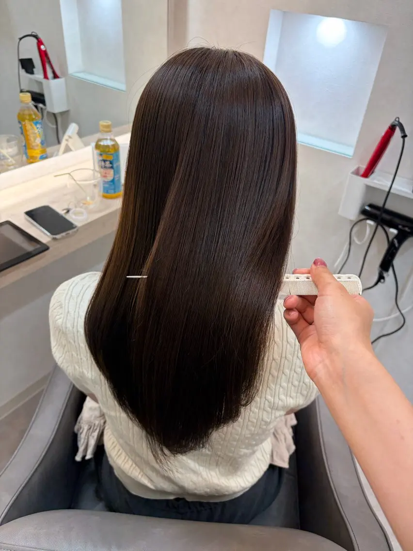 ロング 縮毛矯正 トリートメント 髪質改善/今岸 実咲のヘアスタイル