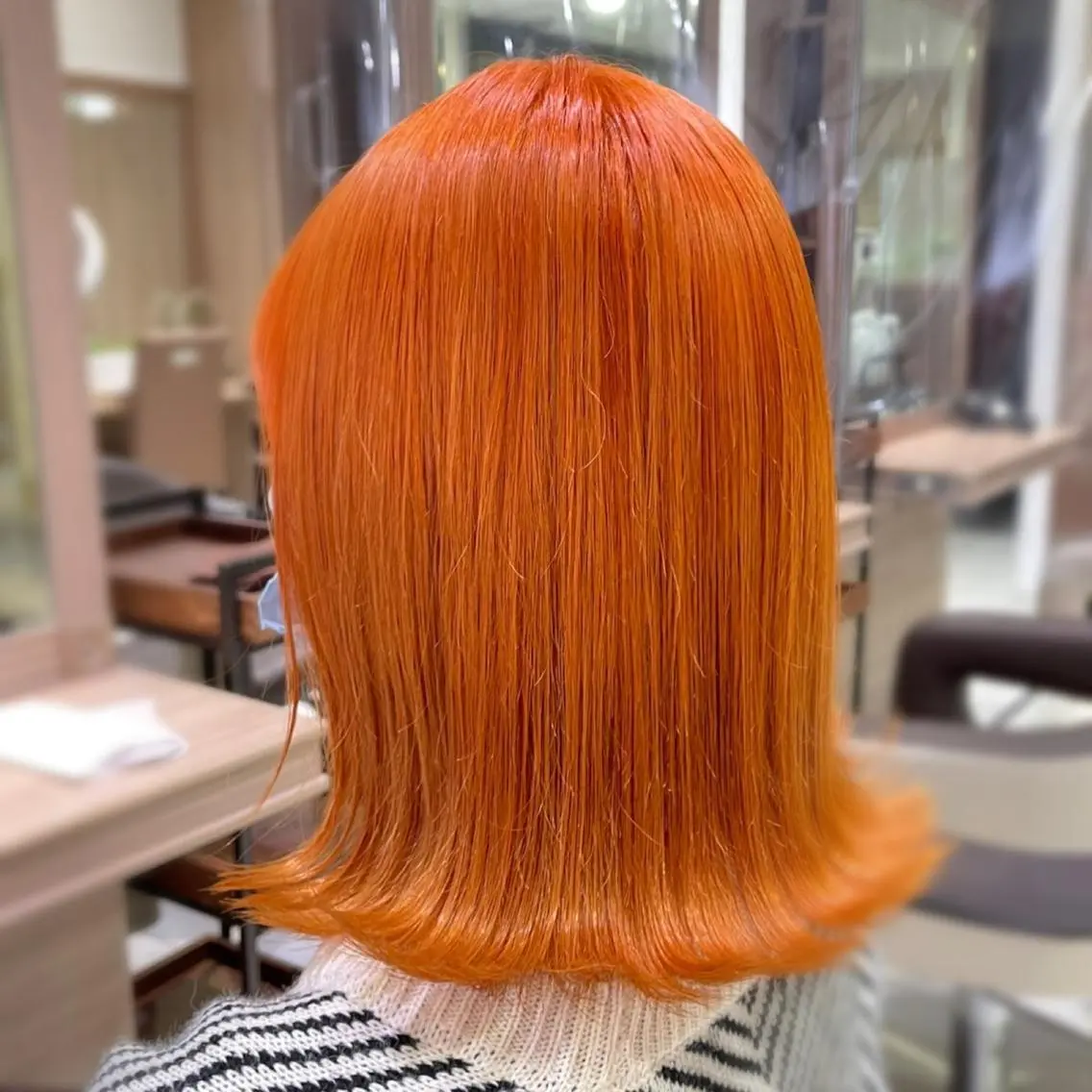 ミディアム カラー ブリーチ ヘアカラー トリートメント 艶カラー みゆう🎀のヘアスタイル