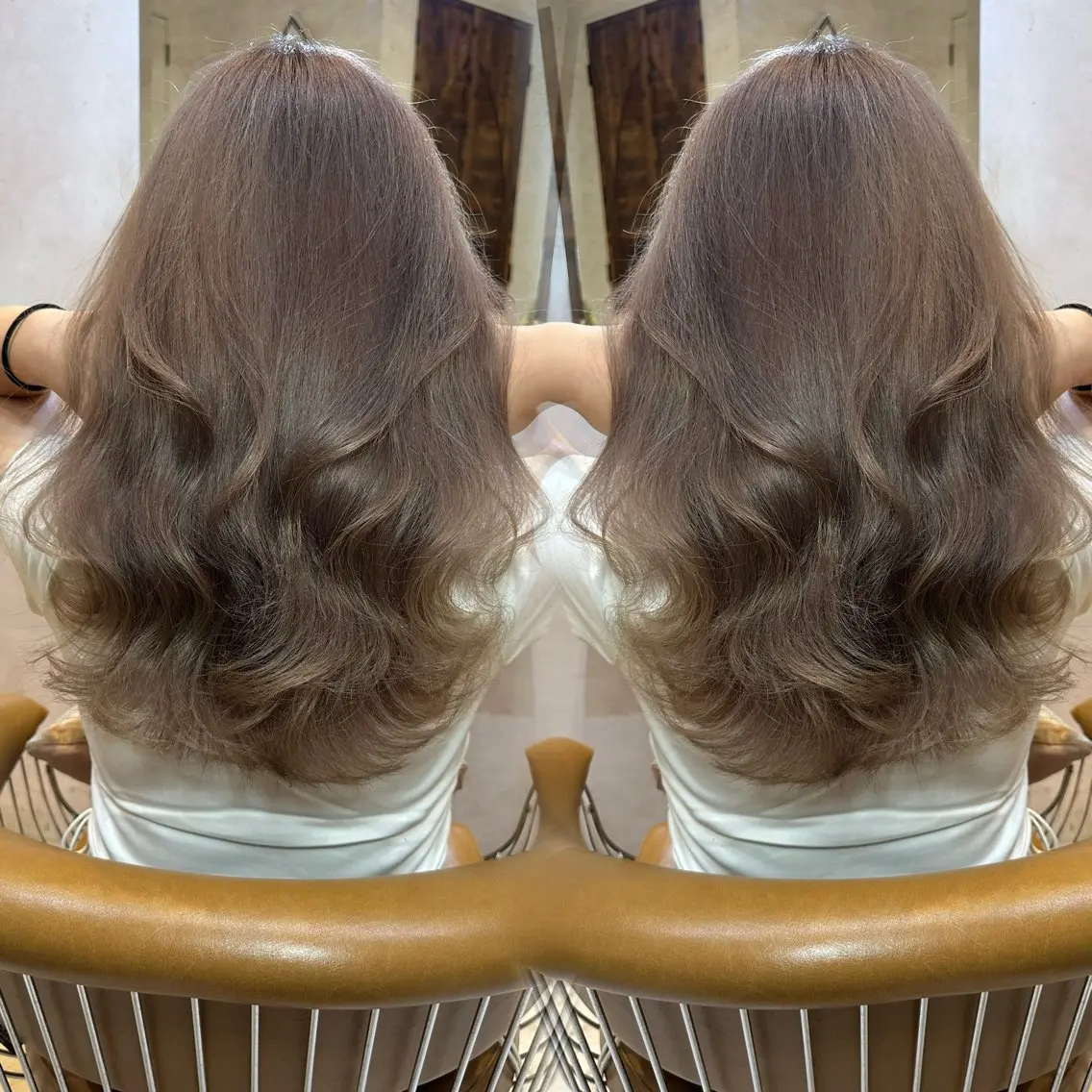 セミロング カット ヘアカラー もえな 💋👼🏻のヘアスタイル