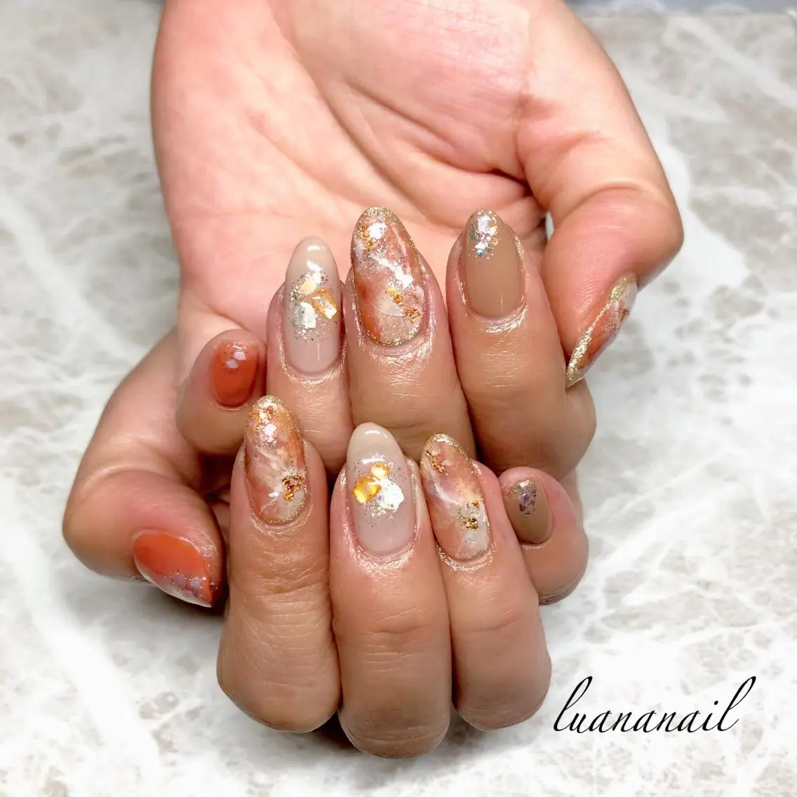 ネイル 大理石ネイル(マーブル) luana nailのネイルデザイン